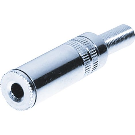 TRU COMPONENTS 1559775 Klinken-Steckverbinder 3.5 mm Kupplung, gerade Polzahl: 3 Stereo Silber 1 St.