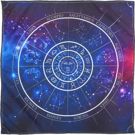 Zarte Tischdecke mit Tarot-Muster, multifunktionale Tarot-Schreibtischdecke, zart gemusterte Tischdecke – 49,00 x 49,00 x 0,20 cm (1/4)