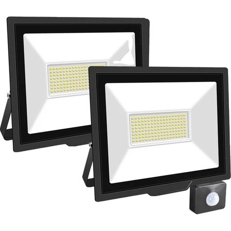 Projecteur LED à induction, capteur de mouvement réglable, usage extérieur, 2x100W-a, Blanc chaud (2700-3500K)-c (1/2)
