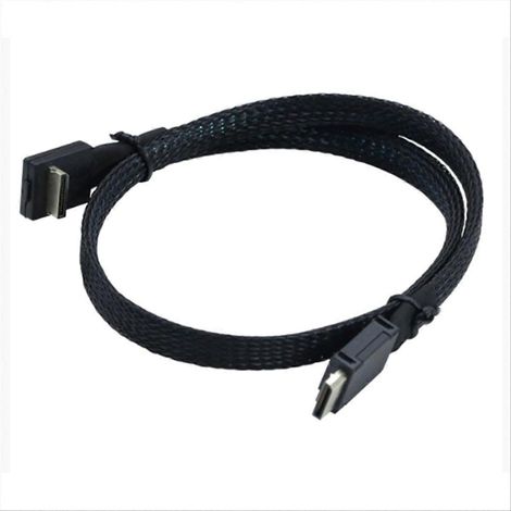 Oculink SAS SFF 8611 4I 42P auf SFF-8611 4I 90-Grad-PCIe-Kabel, Stecker-Stecker-Hochgeschwindigkeits-Serverkabel, Datenleitung (1/5)