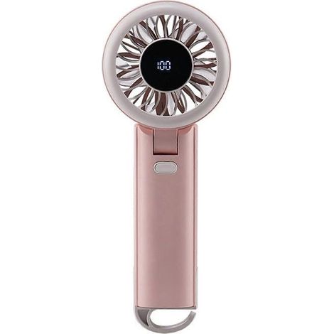 Online Store - Ventilateur de poche rafraîchissant, petit ventilateur de bureau, ventilateur portable, silencieux, 100 vitesses réglables, texture plastique, rose, idéal pour les enfants (1/5)