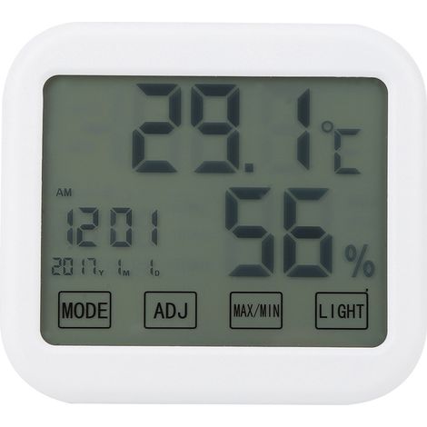 Termometro Igrometro Digitale – Display LCD Grande, Memoria Min/Max, ABS Robusto – Design Moderno – Ideale per Casa e Ufficio (1/5)