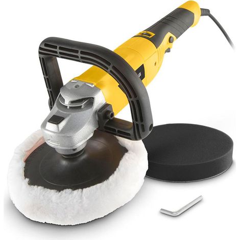 Powerplus Polisseuse d'Angle Électrique de 1200 W POWX04740 - Ø 180 mm - pour Ponçage et Polissage Voiture - avec 3 Accessoires