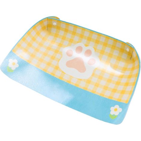 Tappetino impermeabile antiscivolo per alimenti per animali domestici con bordi rialzati, vassoio per cani e gatti da pavimento (40x60 cm) (1/5)