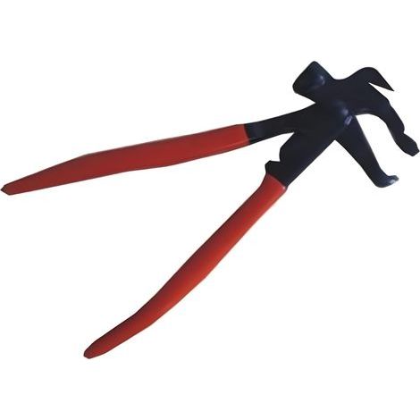 Black clip-on wheel balancing weights and hammer clamp (1/4)