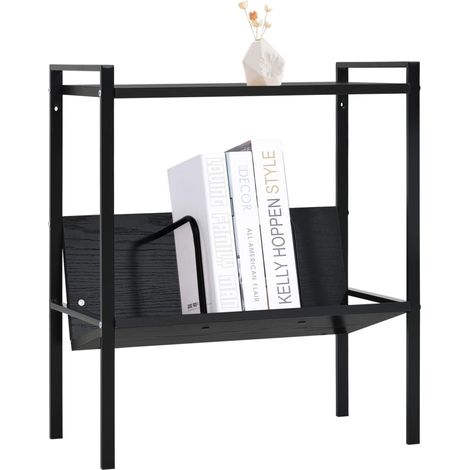 Maison Exclusive - Scaffale Libri 2 Ripiani Nero 52x28x59 cm Legno Multistrato