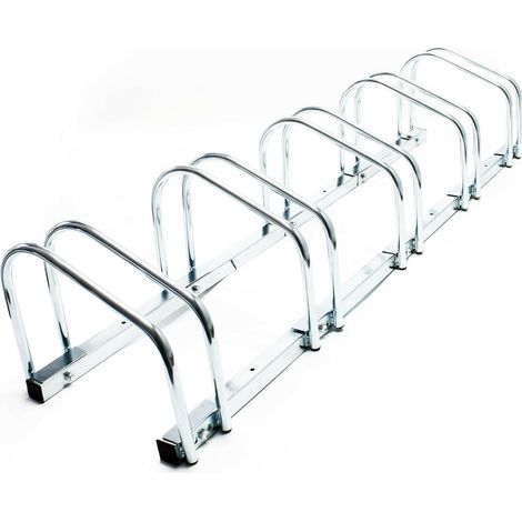 Aparcabicicletas de suelo para 5 bicicletas 130,5 cm metal galvanizado bicicleta 160001501 (1/5)