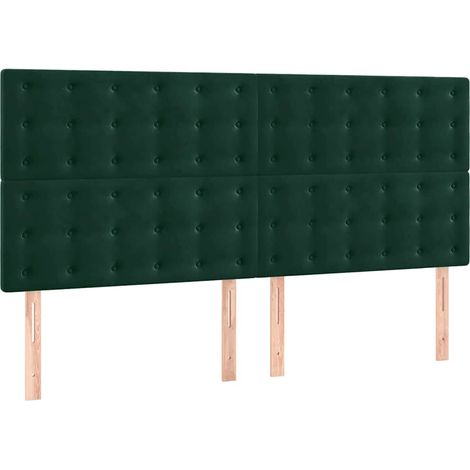 Maison Exclusive - Testiera Verde Scuro 200x5x118/128 cm Velluto