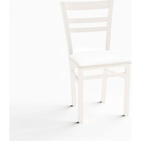 Set 2 sedie in legno Cromica colore bianco opaco