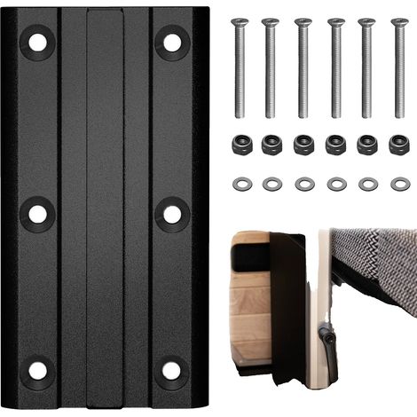 Pieds de table, design réglable, rotation à 360 degrés, Base noire à six trous (1/2)