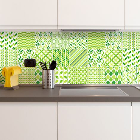 Sticker Mural Carrelage adhésif Cuisine Salle de Bain - 24 STICKERS CARREAUX DE CIMENT ETHNIQUE MALOLOS - 24stickers15x15cm (1/5)