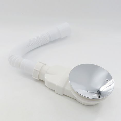 Tuyau d'évacuation télescopique fileté en plastique de 114 mm, pour baignoire, étanche aux odeurs, 90 trous. (1/5)