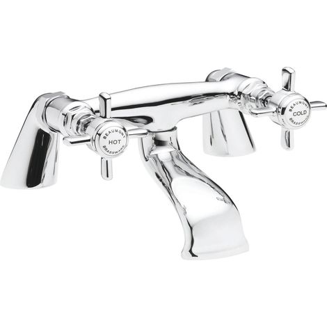 Nuie Beaumont Chrome Traditional Crosshead Bath Filler Tap - I328X (1/2)