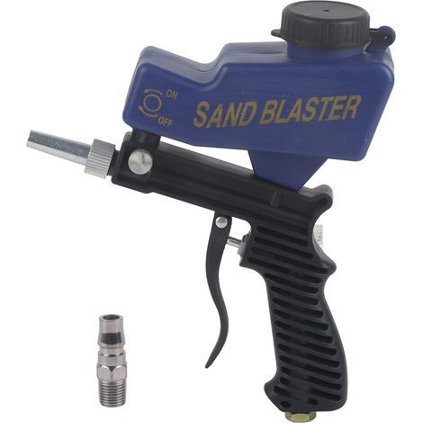 Pistolet de sablage à alimentation par gravité Pistolet à sable pneumatique Outil à main 70-150 PSI 6000 tr/min (1/5)