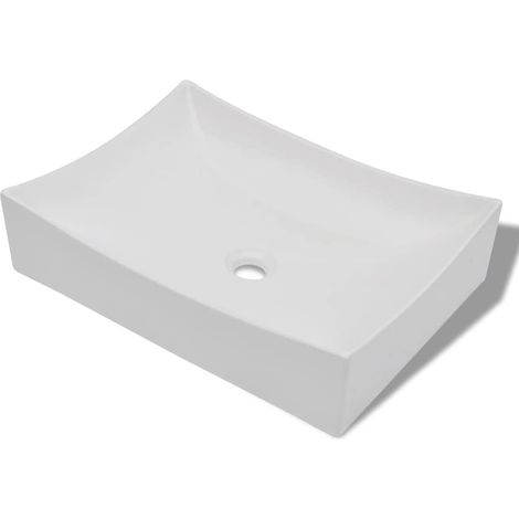 Maison Exclusive - Lavandino in Ceramica Porcellana Bianco Lucido