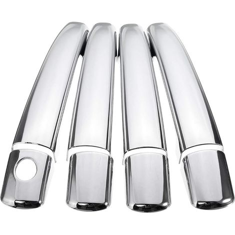 8 PCS Accessoires de Voiture Garniture chromée Poignée de Porte Housse Compatible avec Peugeot 08-10 207 308 407 Compatible avec Citroen C4 C6 C4 Picasso (1/5)