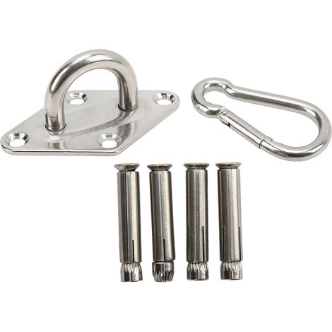 Kit de fixation pour hamac avec mousquetons et supports mural/plafond, idéal pour hamac de yoga intérieur et balançoire. (1/5)