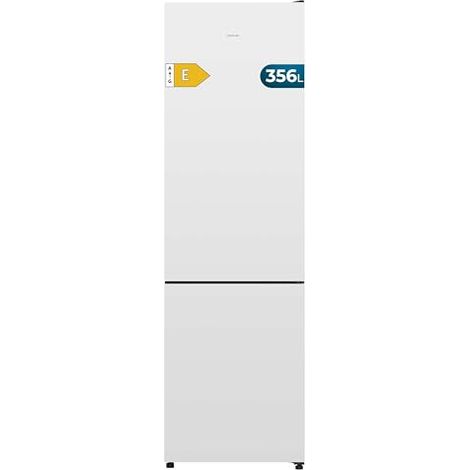 Cecotec Frigorífico Combi Total No Frost de 356L Bolero CoolMarket Combi 356i White E. 200cm de Alto, 59,5 cm de Ancho, Clase E, Tecnología Multi Airflow, FreshnessFlex y HumidityFlex HUB, Blanco