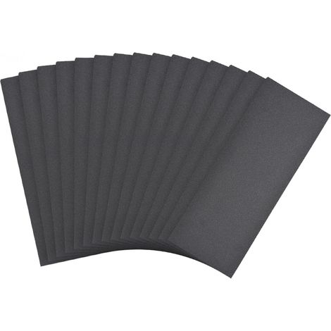 Papier de verre Imperméable Sec Humide Grains 500, 230 x 94 mm 15Pcs (1/5)
