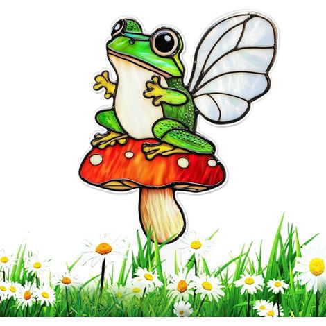 Gartenstecker 2D Frosch niedliche Outdoor Dekoration Frosch