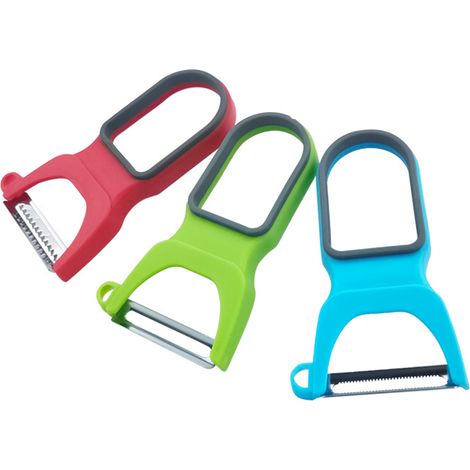 Pelador De Verduras - Cuchilla De Acero Inoxidable - Para Patatas Zanahorias Y Cítricos - 3 Unidades (1/5)