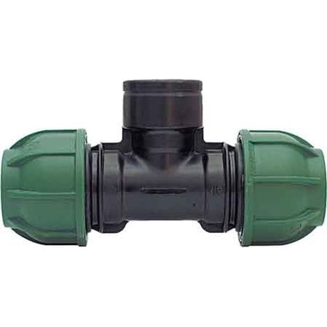 TEE A 90° A STRINGERE CON DERIVAZIONE FIL. FEMMINA Ø mm 40x1"1/4x40 - 10 PN