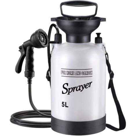 Douche de Camping Portable 5L avec 10 Modes têtes de pulvérisateur 9, 84 Pieds tuyaux pour Jardin randonnée Pique-Nique (1/5)