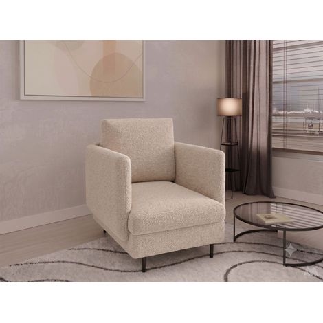Sessel Designersessel HELMER Stoff Baloo Beige (1/2)