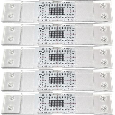 Enregistrement de Survei-llance des Fissures, 5pièces Moniteur de Fissures en Acrylique Transparent, Moniteur de Jauge de Fissure, Outil de Mesure des Fissures pour le Conte standard et d'angle (1/5)