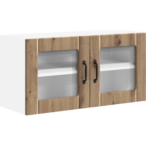 Maison Exclusive - Armario de vidrio para pared LUCCA Roble Artes