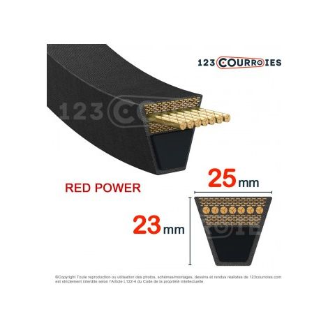 Courroie trapézoidale lisse Optibelt Red Power 3 8V1800