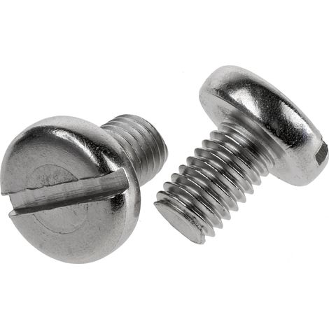 Vis à métaux RS PRO M8 à tête Cylindrique fendue en Acier Inoxydable, 12mm ( Prix pour Sachet de 25 ) (1/2)