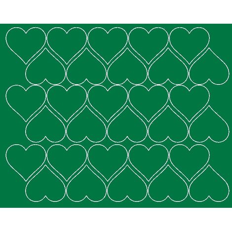 Autocollants en forme de cœur pour la Saint-Valentin, 4 cm, 30 pièces, vert brillant