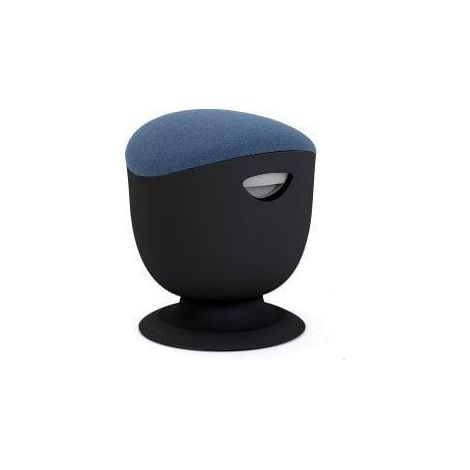 Taburete ergonómico de equilibrio Up Up Seul, negro, D47, tela azul.