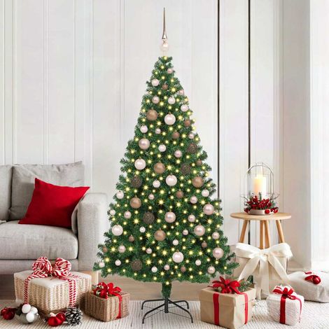 Künstlicher Weihnachtsbaum mit 300 LEDs mit Ständer Grün 180 cm vidaXL (1/5)