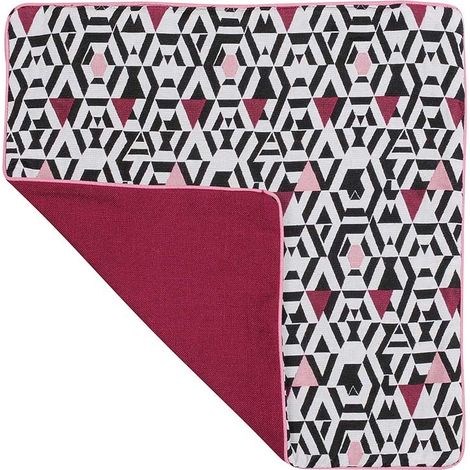 Housse de Coussin Motifs Géométriques Bordeaux 40x40 cm