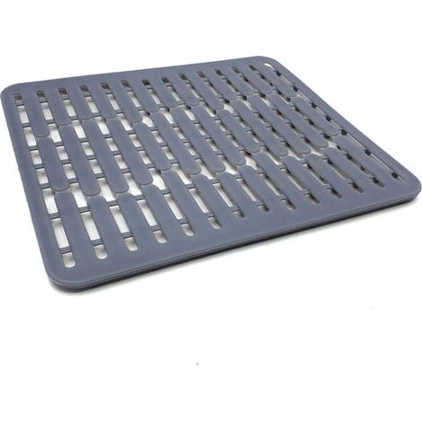 32.5x28.7x1.1cm,gris– Tapis de fond d'évier en silicone ou protège évier - Petit format (1/4)