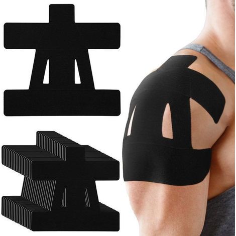 KLVGTIFS PU - Lot de 20 bandes athlétiques pour soulager les douleurs à l'épaule. Imperméables, respirantes et offrant un excellent maintien. (1/5)