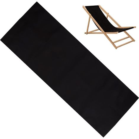 Replacement Black Canvas Cover 120 x 43.5 cm Thick for Portable Beach Lounger Ideal for Sunbathing in the Garden or Relaxing in the Yard. (1/5)