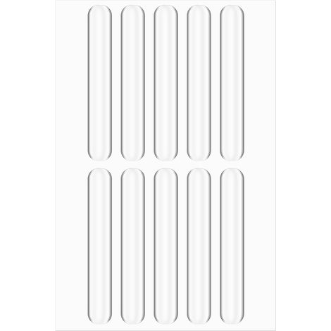 Lot de 10 pare chocs d'armoire, pare butee de porte d'armoire transparents, protection poignee porte butee de porte murale pare chocs en caoutchouc silencieux pour porte d'armoire, pare chocs porte (1/5)