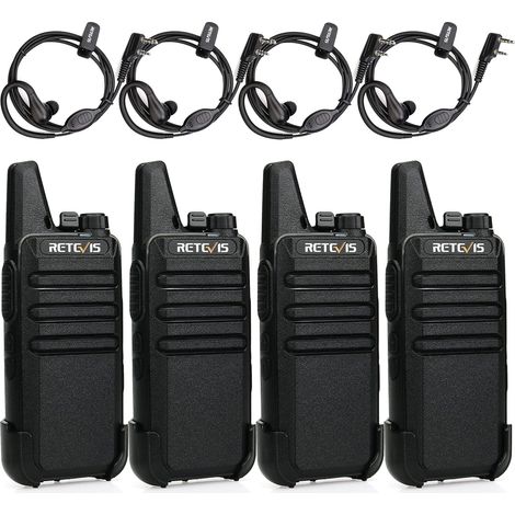 Talkie Walkie, Mini PMR446 sans Licence avec Casque2 Paires (1/5)