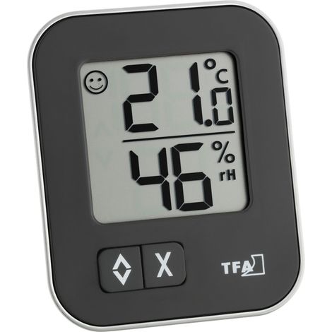 TFA Dostmann termo-igrometro digitale Moxx, 30.5026.01, temperatura e umidità interna, clima ambientale, livello di comfort, nero (1/5)