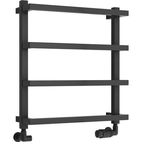 Reina Glora Designer Heated Towel Rail 555mm H x 500mm W - Anthracite (1/3)