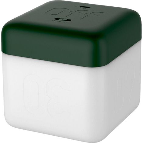 Veilleuse cubique à rabat, 2 niveaux de luminosité, lampe de chevet décorative, rechargeable par USB, blanc chaud 3000K, idéale pour la chambre de bébé, la crèche ou le bureau, verte. (1/5)