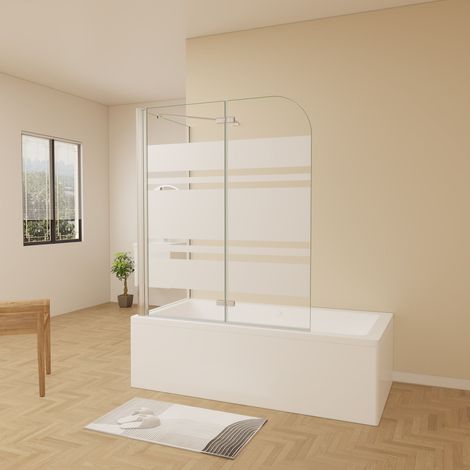 90x140cm Faltwand 2 teilig Badewanneaufsatz Mit 70cm Seitewand Duschwand 6mm Nano ESG