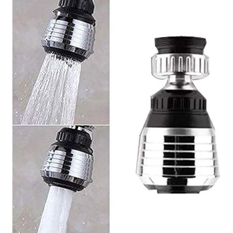 Tête de pulvérisation rotative à 360 degrés, robinet économe en eau avec aérateur, diffuseur, buse d'eau et adaptateur de filtre. (1/5)