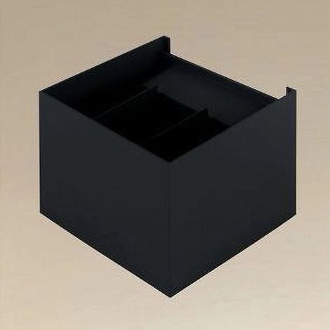 TrAdE Shop Traesio - Applique Led A Cubo 12 Watt Lampada Quadrata Nero Da Parete Interno Ip20 00755 - (1/3)