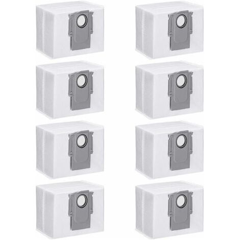 Lot de 8 Sacs à Poussière pour Roborock S7 / S7 MaxV Ultra / Q7+ / Q7 Max+,Roborock S7 Accessoires, Sacs À Poussière de Rechange pour Roborock S7 Station d'Aspiration H236 (1/5)