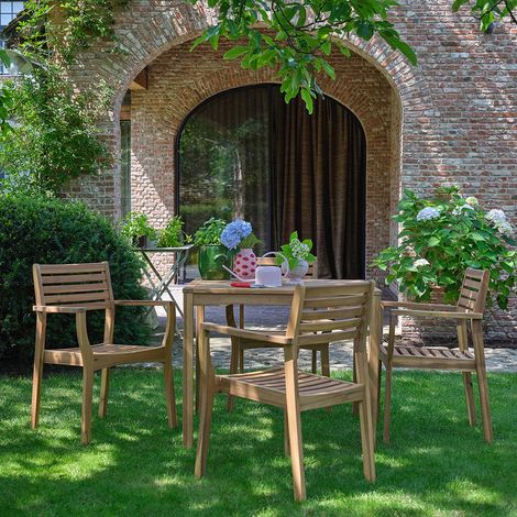 Salon de jardin en acacia 4 personnes (1/5)