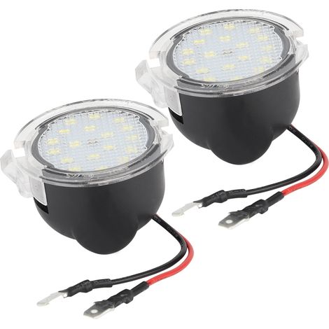 Jeu de 2 Feux de Sol LED Blancs pour Rétroviseurs Extérieurs Auto, Compatible Ford Mustang Mondeo Mk5 (1/3)